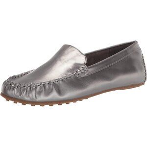 Aerosoles Womens Gunmetal Combo Closed Rounded Toe Over Drive Flats Loafer